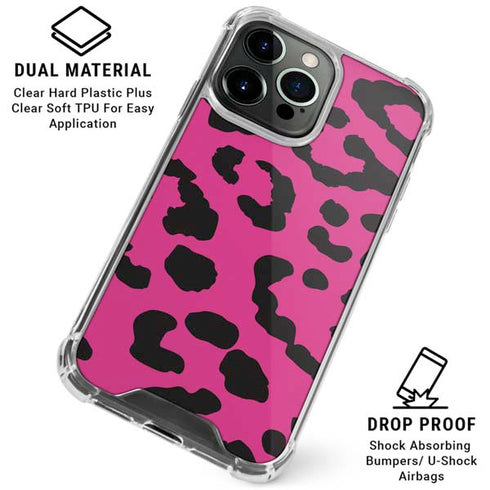 Rosy Leopard iPhone 16 Pro Clear Case